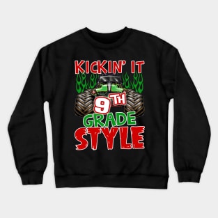 Kickin it 9th Grade Back to School Teacher Crewneck Sweatshirt